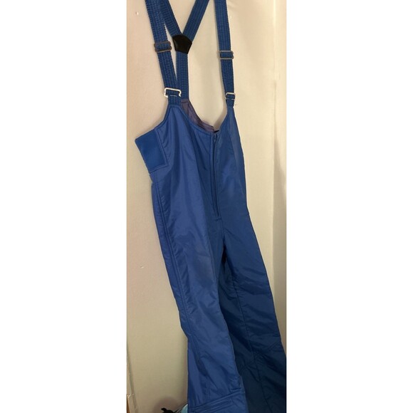 Vintage snowbird Mens Size 30 Winter Snow Pants Overalls Bibs Royal Blue - Picture 9 of 10